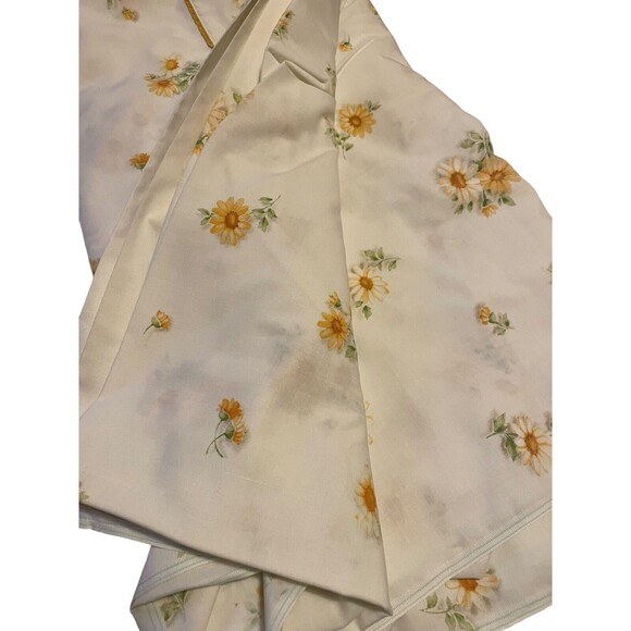 Cannon Muslin Sheet No Iron Full Flat Shasta Daisy Pattern Vintage - Picture 3 of 5